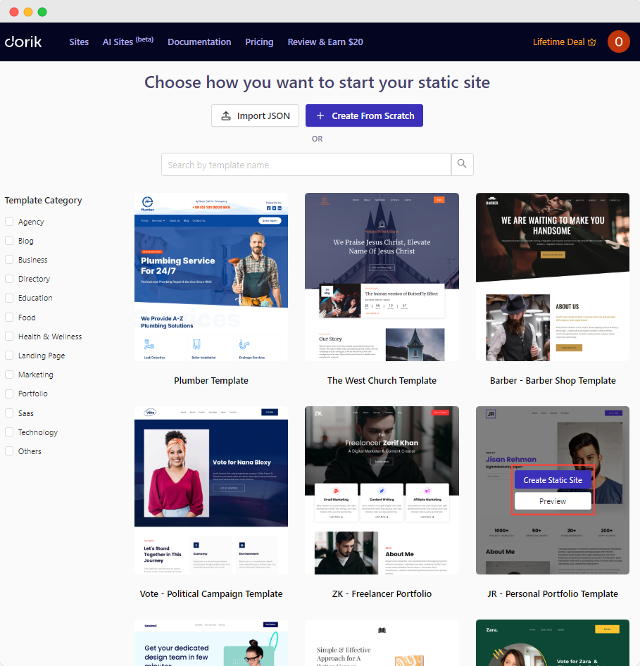 design my own website