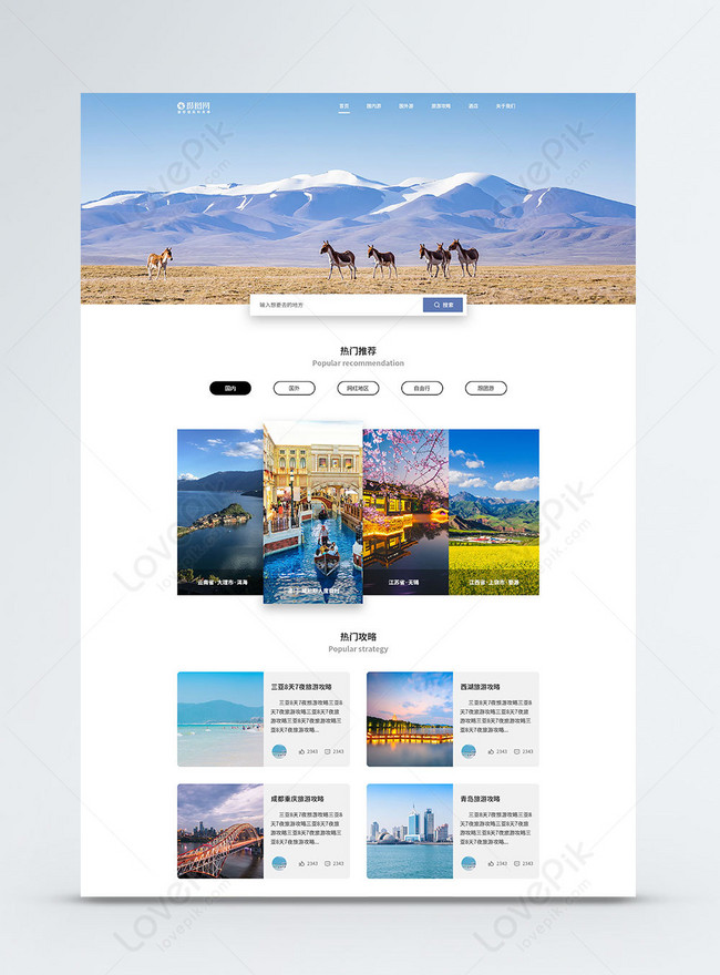 travel website design