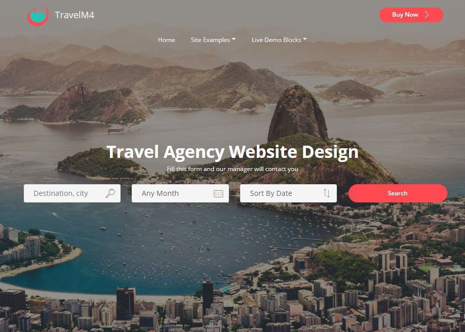 travel agency website design