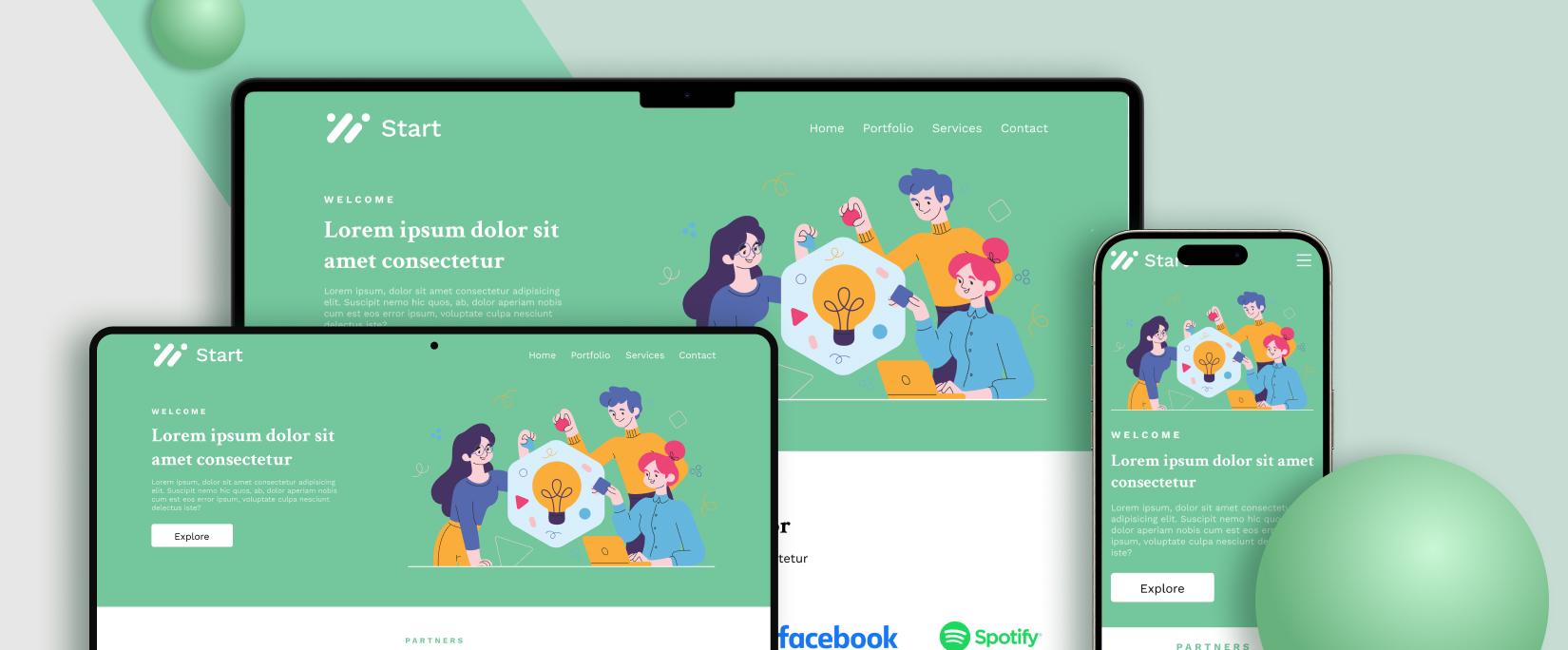 mobile responsive website design